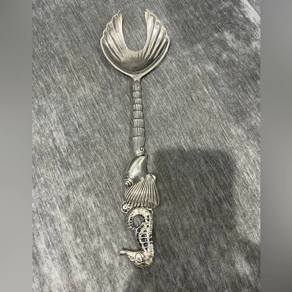 Pewter serving spoon